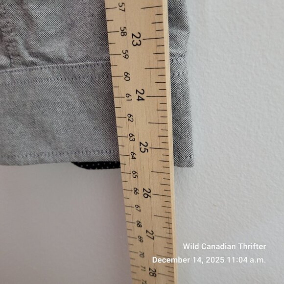 Le 31 L Gray Cotton Long Sleeve Button-Up Shirt Heritage Collection Semi Fit - Picture 8 of 9